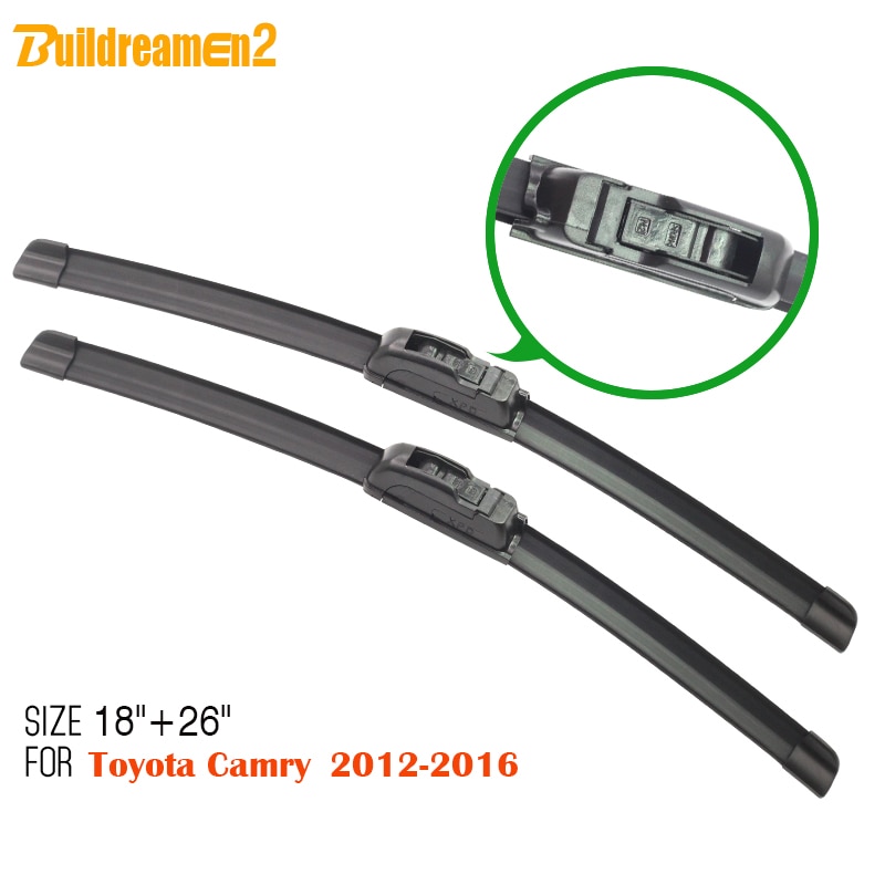 Buildreamen2 for toyota camry 2012-2016 ڵ ε巯     ̵  bracketless window wiper 1 pair